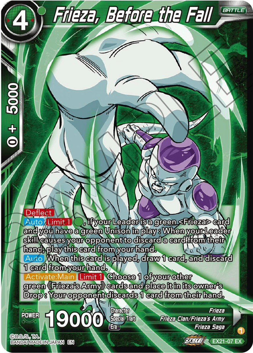 Green Frieza | Created by Toaster978 - DBS Deckplanet